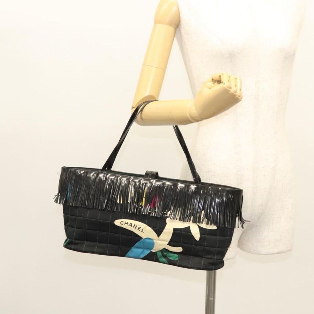 Chanel Chocolate Bar Black Canvas Handbag (Pre-Owned) - Picture 15 of 16